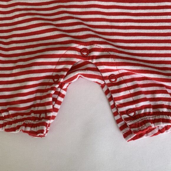 Celebrate Patriotic Romper Bodysuit Baby Girl 6-9M Red White Blue Ruffle Flag - Picture 4 of 7